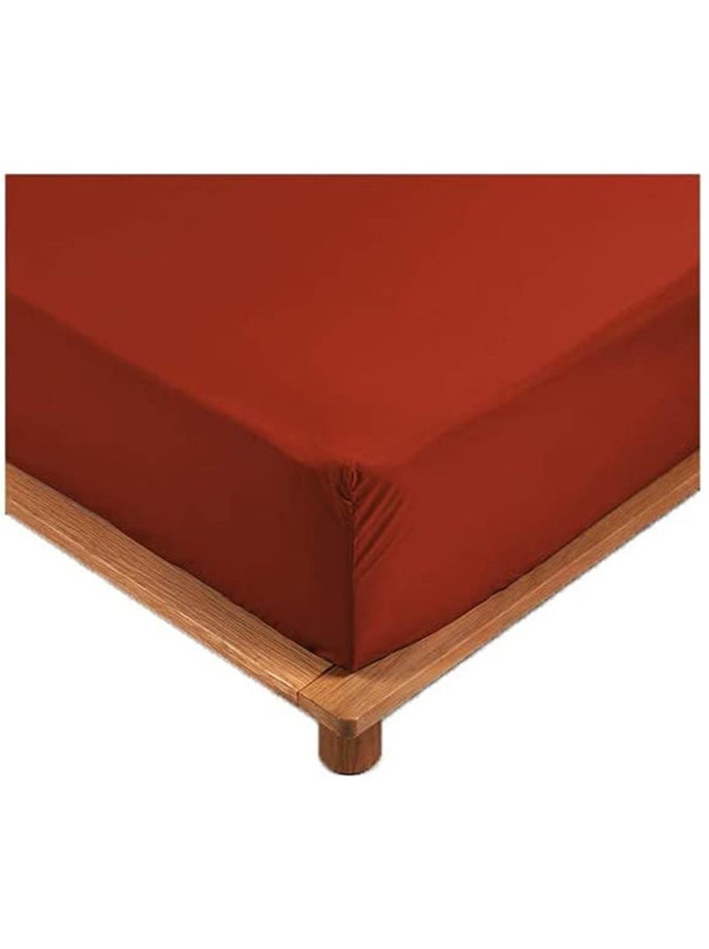 Draps housse percale de coton 78fils lia promo linge Rouge - Kiabi