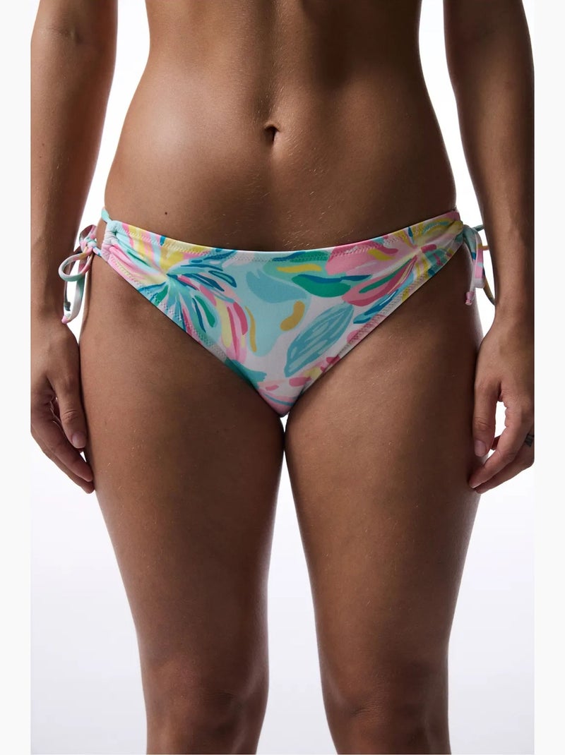 Dream bikinibroekje met bladprint penti Muntgroen - Kiabi