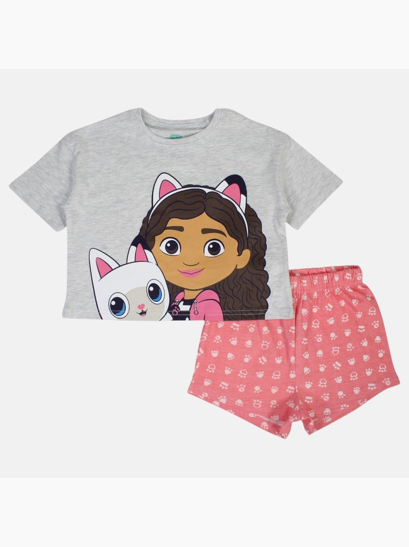 Dreamworks - set meisje t-shirt short bedrukt Grijs - Kiabi