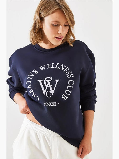 Drie-garen geborsteld bedrukt sweatshirt mbhs lucci - Kiabi