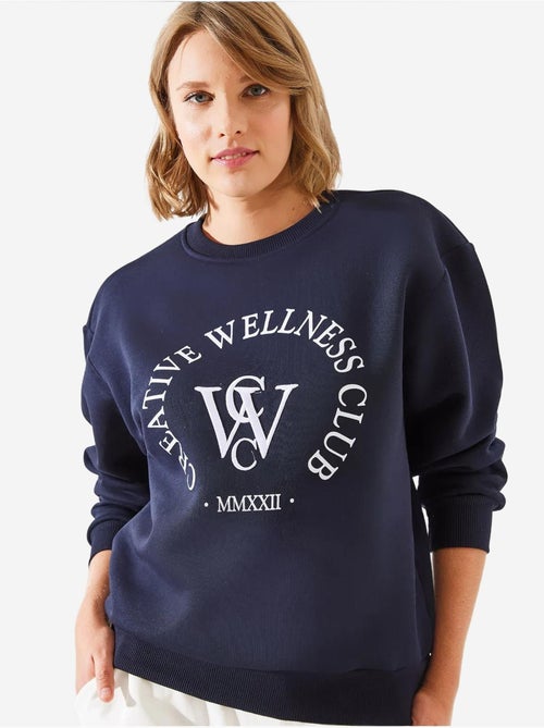Drie-garen geborsteld bedrukt sweatshirt mbhs lucci - Kiabi