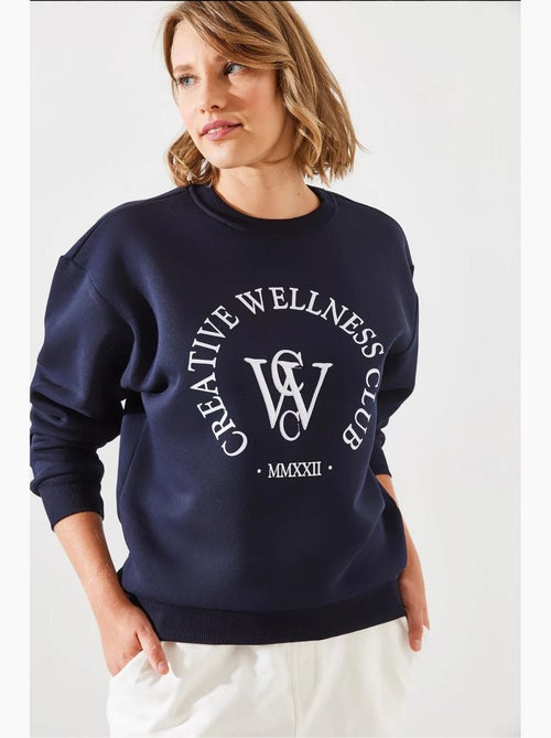 Drie-garen geborsteld bedrukt sweatshirt mbhs lucci - Kiabi