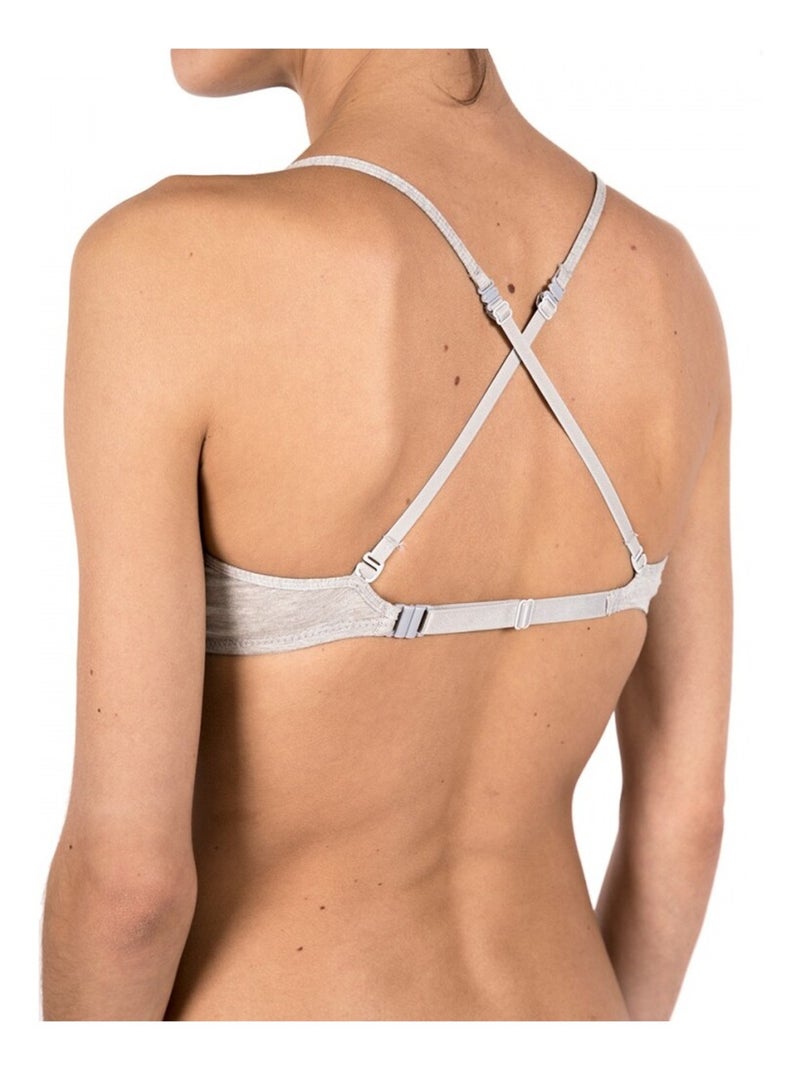 Driehoek push-up beha Grijs - Kiabi