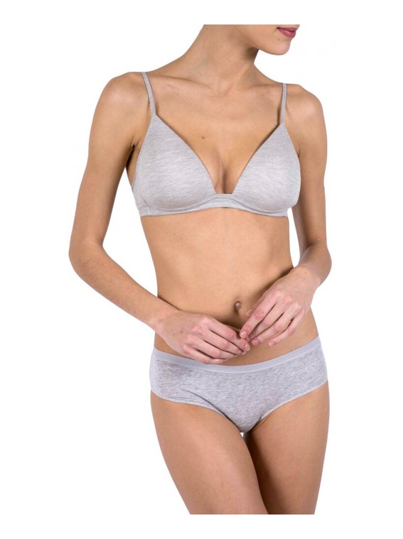 Driehoek push-up beha Grijs - Kiabi