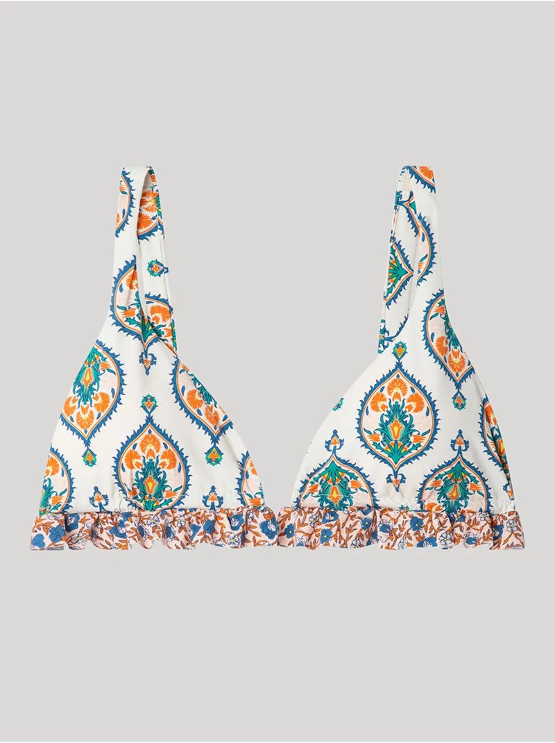 Driehoekige bikini top zonder beugel Multicolor - Kiabi