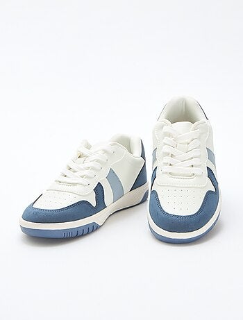 Driekleurige verstevigde lage sneakers