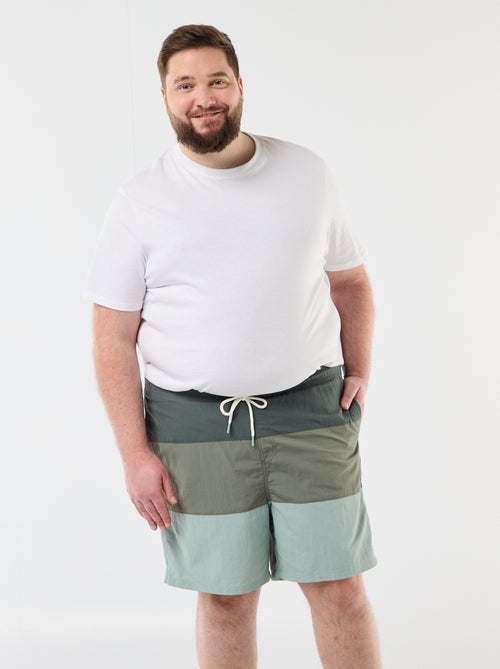 Driekleurige zwemshort - Kiabi