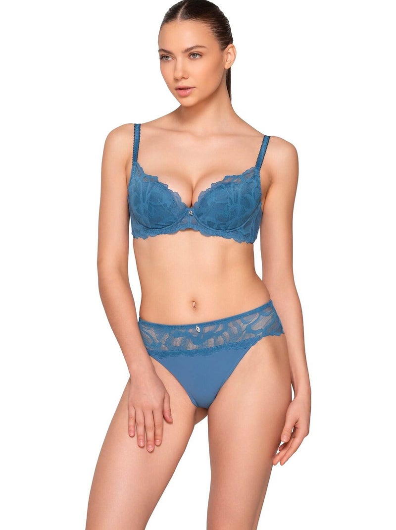 Driekwart balconnet bh melody Blauw - Kiabi