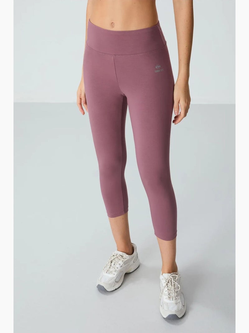 Driekwart sportlegging met hoge taille tommy Marineblauw - Kiabi