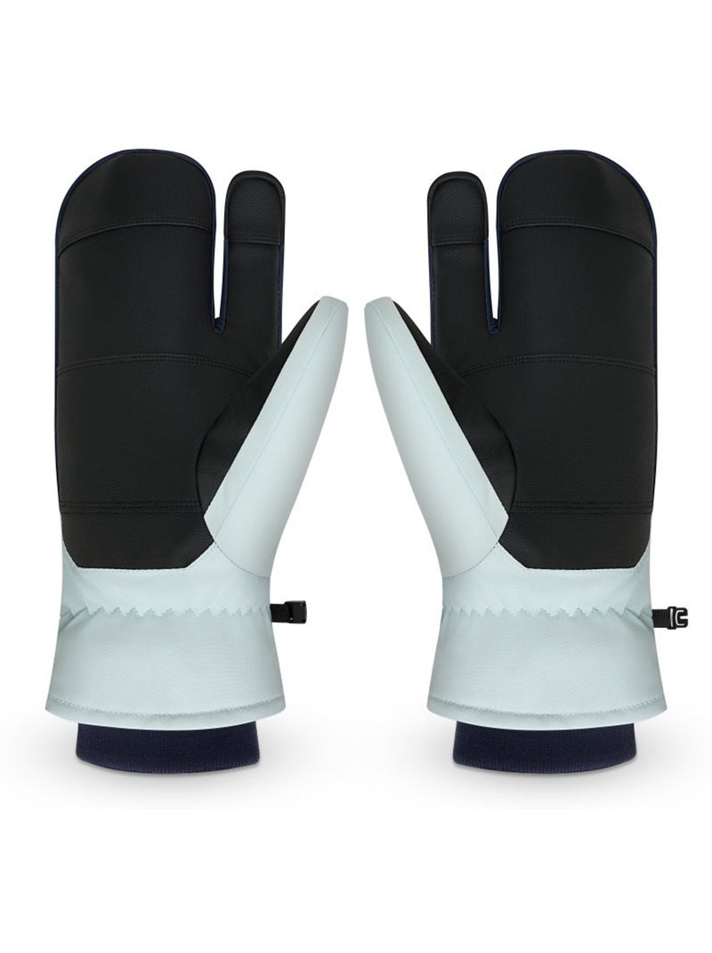 Drievinger lobster skihandschoenen Wit - Kiabi
