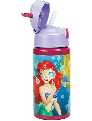 Drinkfles aluminium 'De Kleine Zeemeermin' Ariel 500 ml met rietje Disney Princess
