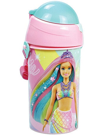 Drinkfles kinderen Barbie Zeemeermin Arc-en-lucht 500 ml PVC – Band afneembaar