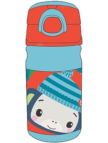 Drinkfles kinderen Fisher-Price 350 ml met rietje en clip van veiligheid - blauw