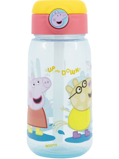 Drinkfles kinderen 'Peppa Pig' 510 ml met rietje en klepdop anti-fuite - Kiabi