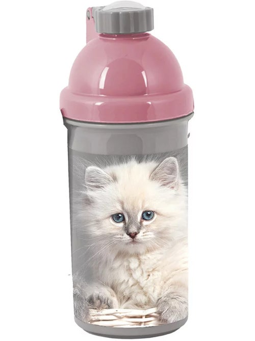 Drinkfles van kunststof kinderen met motief hoofd van kat - - Kiabi Drinkfles van kunststof kinderen met motief hoofd van kat - - Kiabi