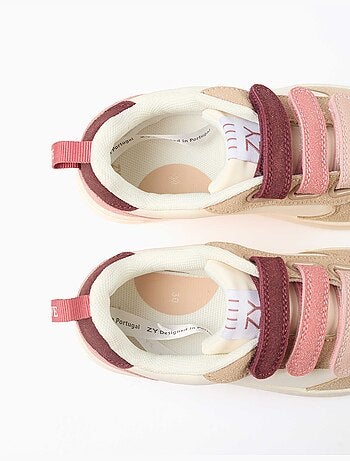 Dual-fabric zy move sneakers
