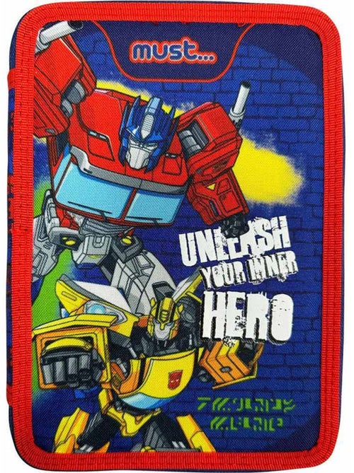 Dubbel pennenzak-étage textiel met accessoires Transformers - Kiabi