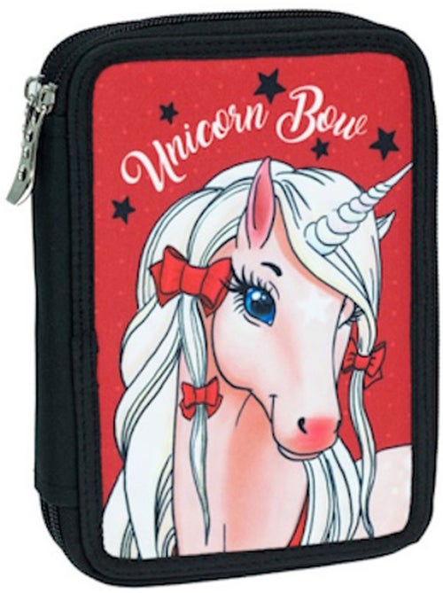 Dubbel pennenzak met ritssluiting eenhoornmotief van stof Back Me Up - Kiabi Dubbel pennenzak met ritssluiting eenhoornmotief van stof Back Me Up - Kiabi