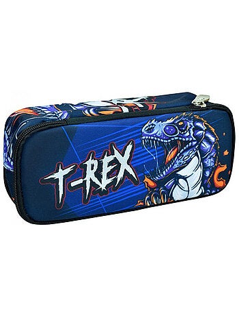 Dubbel pennenzak rits T‑Rex van stof BMU