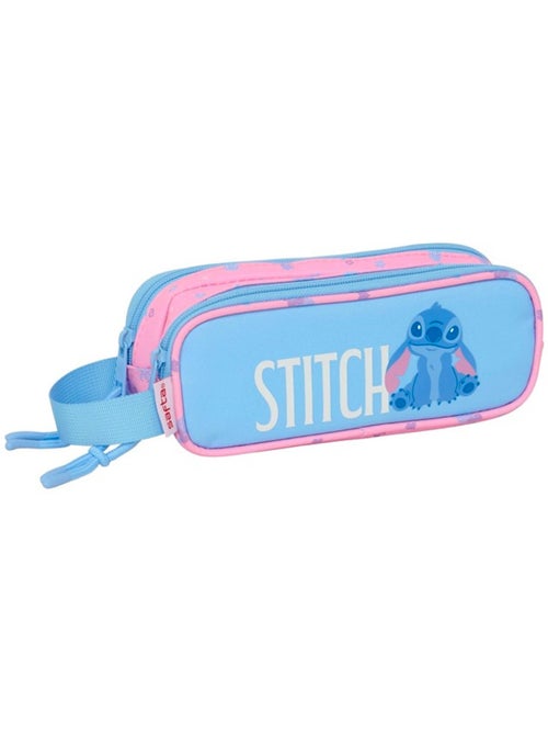 Dubbel pennenzak Stitch heldere met handgreep 21 cm, 2 vakken Lilo & Stitch - Kiabi