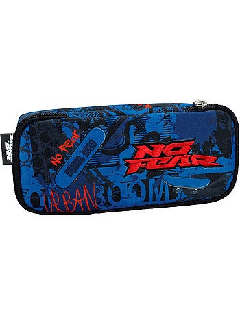 Dubbel pennenzak textiel motief skateboard No Fear