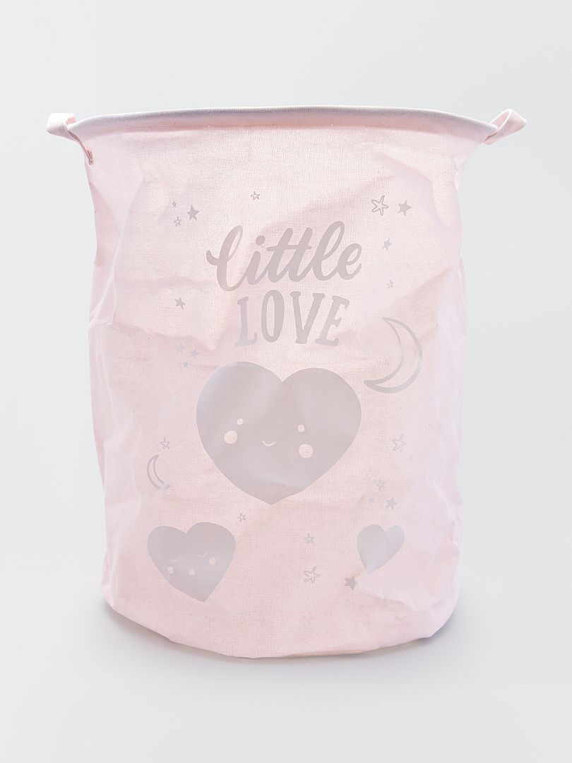 Offer Doornen Aanstellen Dubbele wasmand 'Little Love' - roze - Kiabi - 18.00€