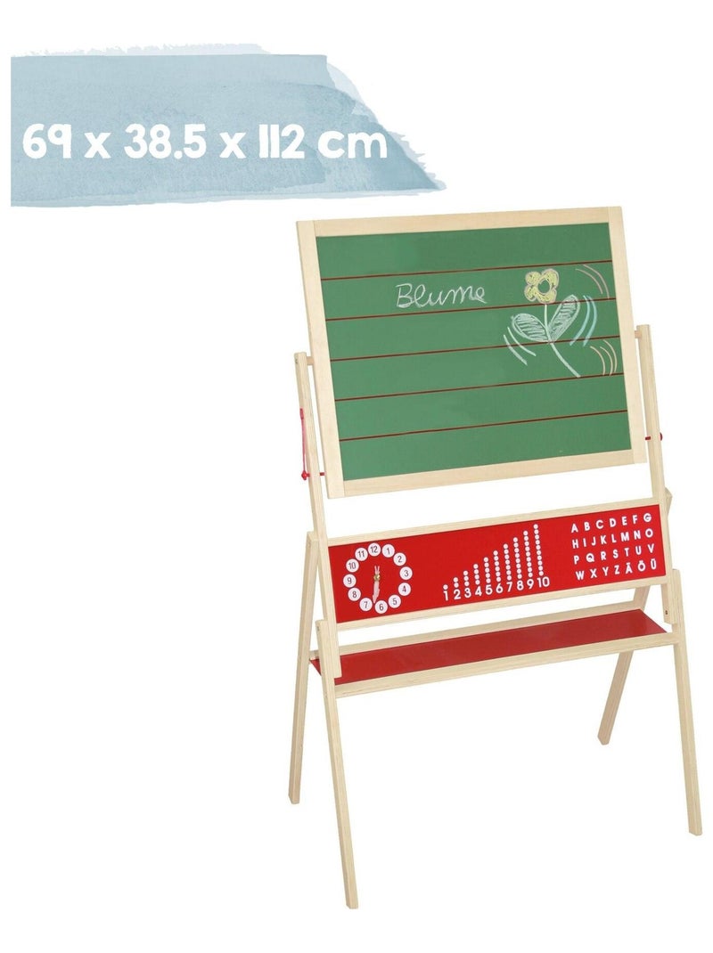 Dubbelzijdig draaibaar schoolbord met krijt- en magneetzijde voor kinderen ROBA N.v.t. - Kiabi