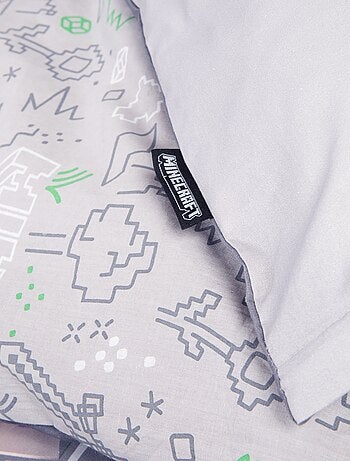 Dubbelzijdige beddengoedset met afneembare hoes, 100% katoen 'Minecraft' ROBA