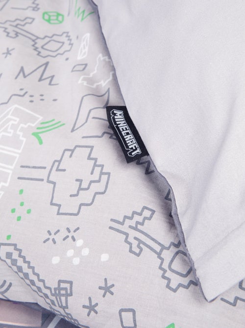 Dubbelzijdige beddengoedset met afneembare hoes, 100% katoen 'Minecraft' ROBA - Kiabi
