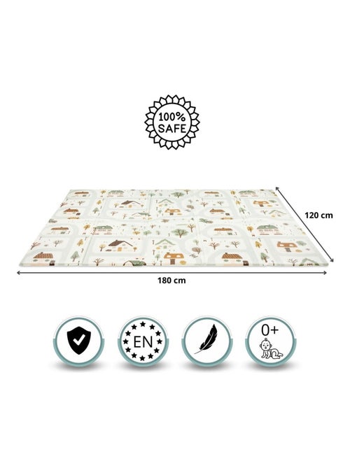 Dubbelzijdige opvouwbare speelmat 180 x 120 cm – comfortabel en veilig - Kiabi Dubbelzijdige opvouwbare speelmat 180 x 120 cm – comfortabel en veilig - Kiabi
