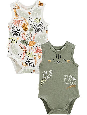 Dumbea 2-pack mouwloze babyrompertjes