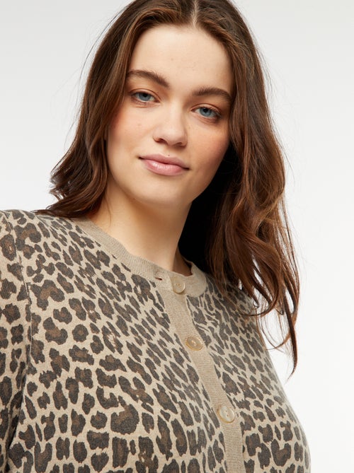 Dun vest met luipaardprint - Kiabi