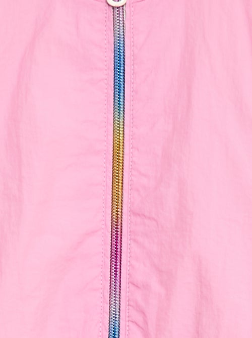 Dun windjack met capuchon en all-over motiefje - Kiabi