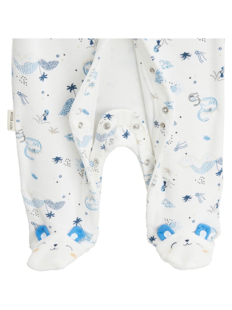 Dune Valley velours babypyjama's Ecru - Kiabi