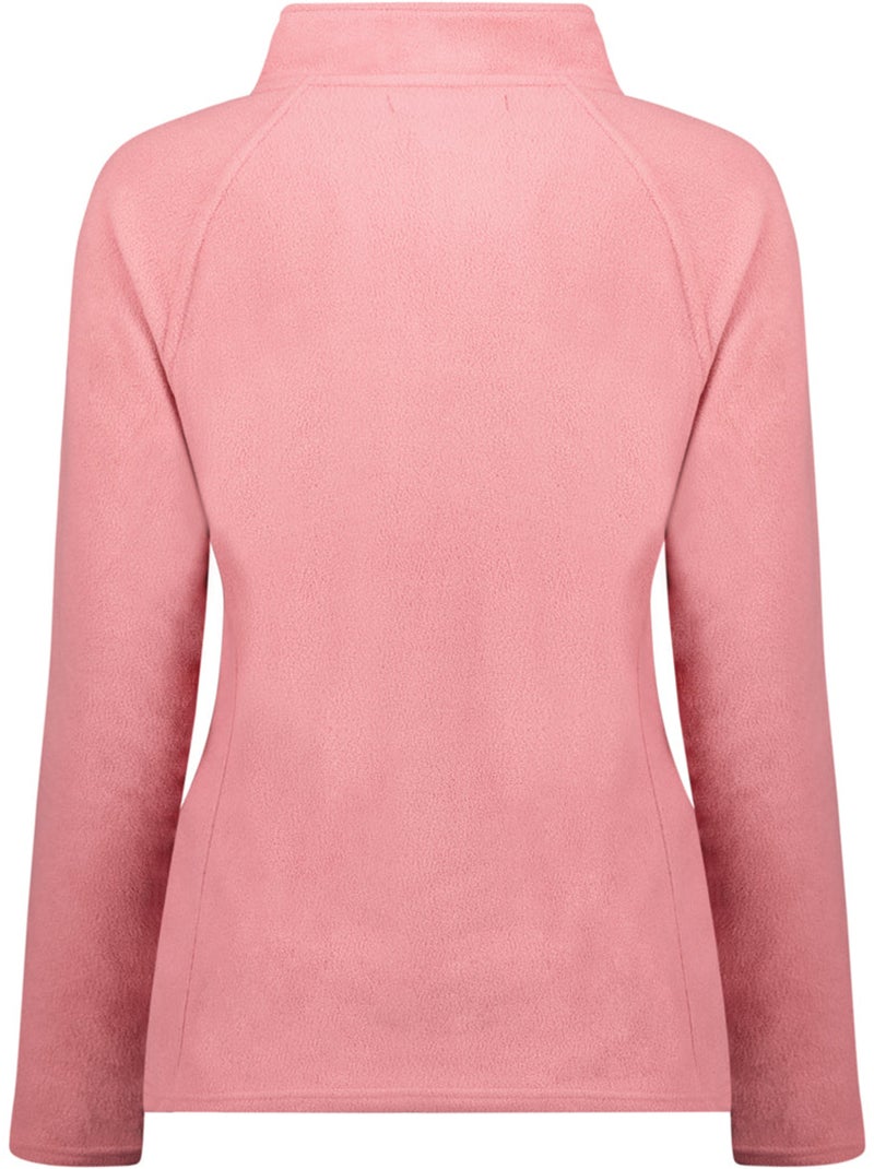 Dunne fleece met rits en opstaande kraag tugeak – canadian peak Bleekroze - Kiabi