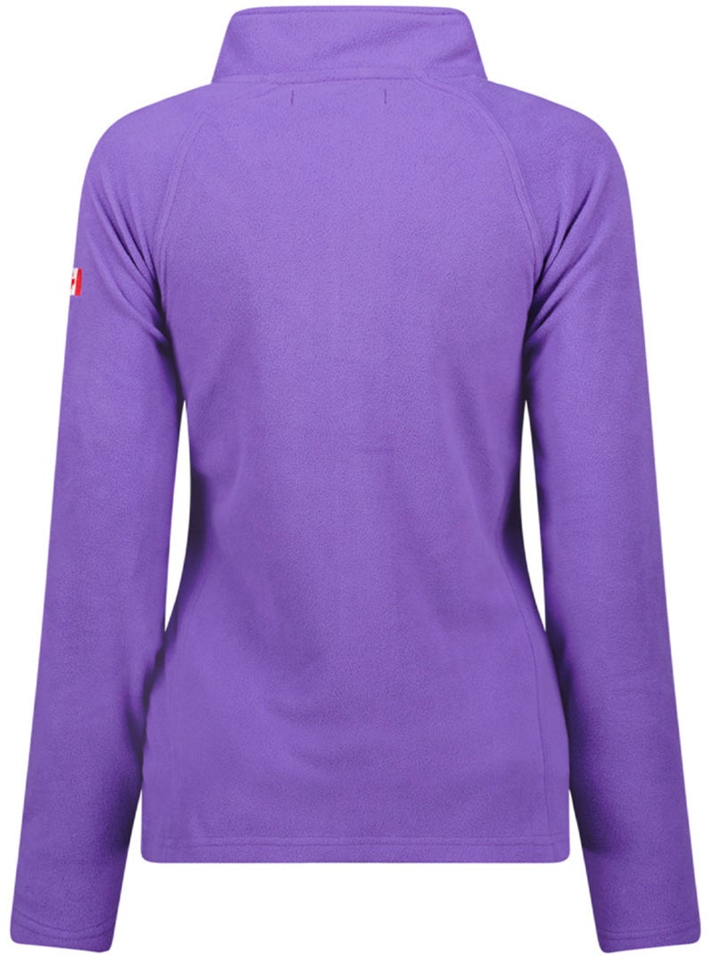 Dunne fleece met rits en opstaande kraag tugeak – canadian peak Paars - Kiabi