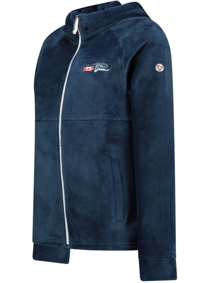 Dunne fleecevest met capuchon ulotteak – canadian peak Marineblauw - Kiabi
