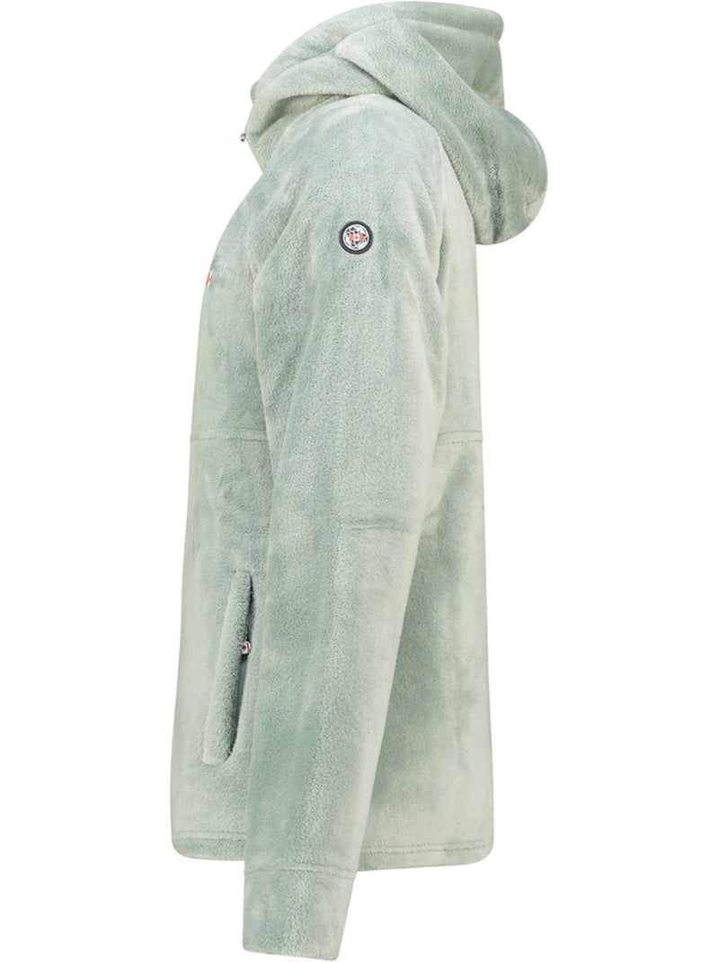 Dunne fleecevest met capuchon ulotteak – canadian peak Pastelgroen - Kiabi