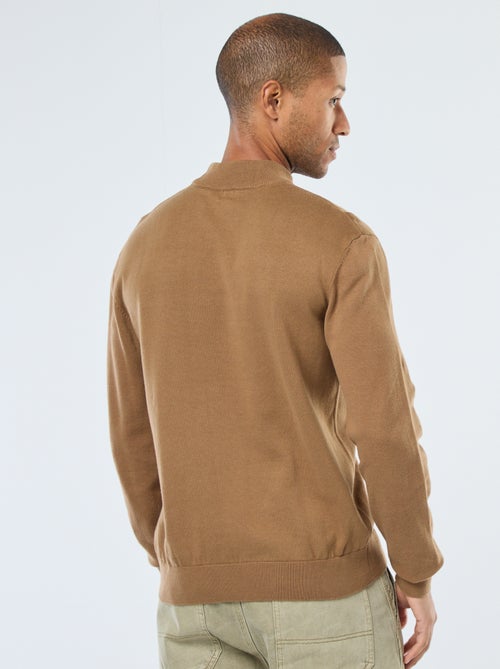 Dunne, gebreide trui met opstaande kraag - Kiabi Dunne, gebreide trui met opstaande kraag - Kiabi