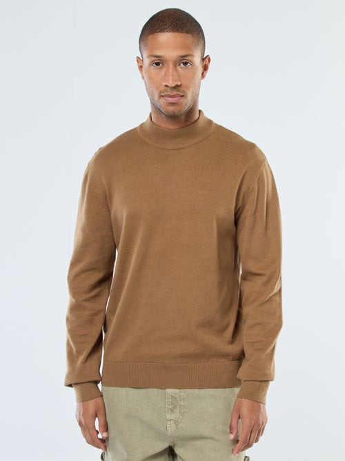 Dunne, gebreide trui met opstaande kraag - Kiabi Dunne, gebreide trui met opstaande kraag - Kiabi