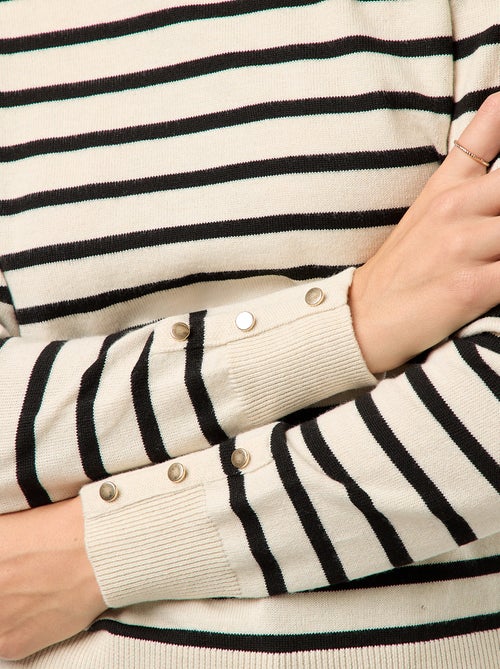 Dunne, gebreide trui met ronde hals - Kiabi