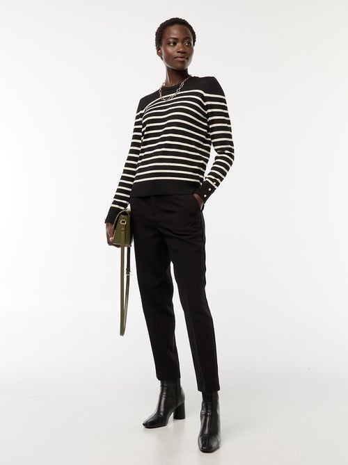 Dunne, gebreide trui met ronde hals - Kiabi