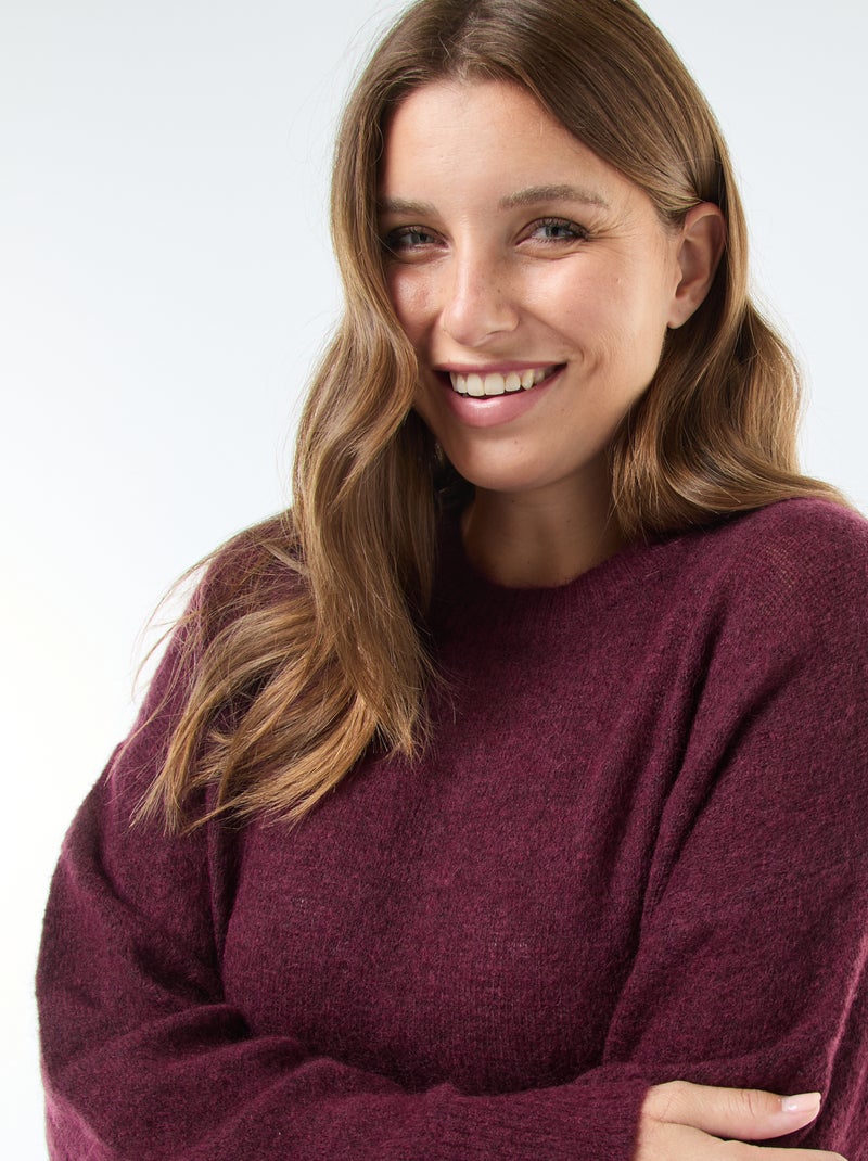 Dunne trui van warm tricot Rood - Kiabi