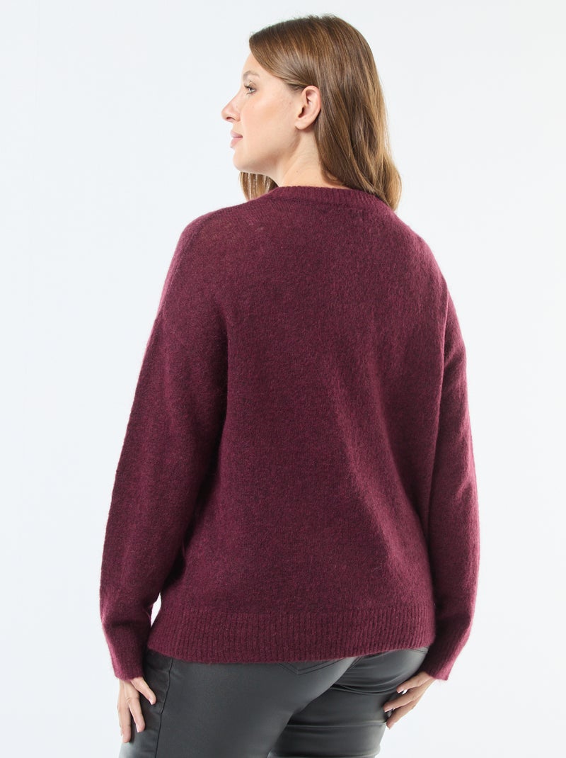 Dunne trui van warm tricot Rood - Kiabi
