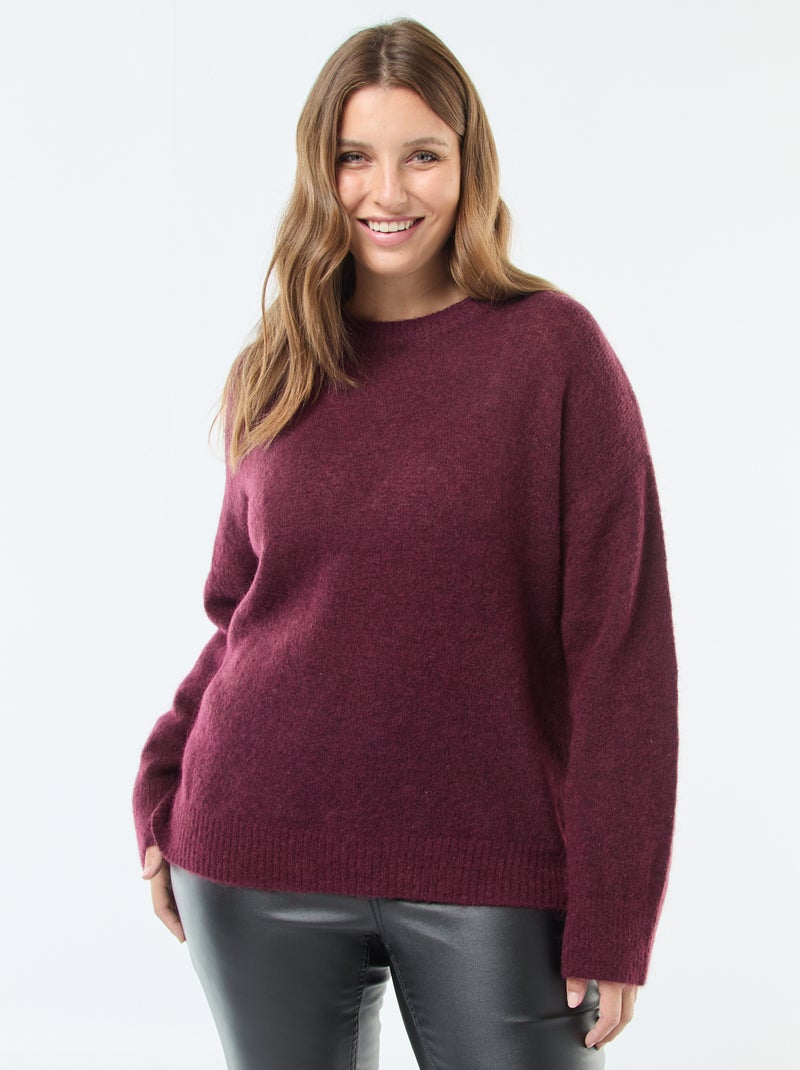 Dunne trui van warm tricot Rood - Kiabi