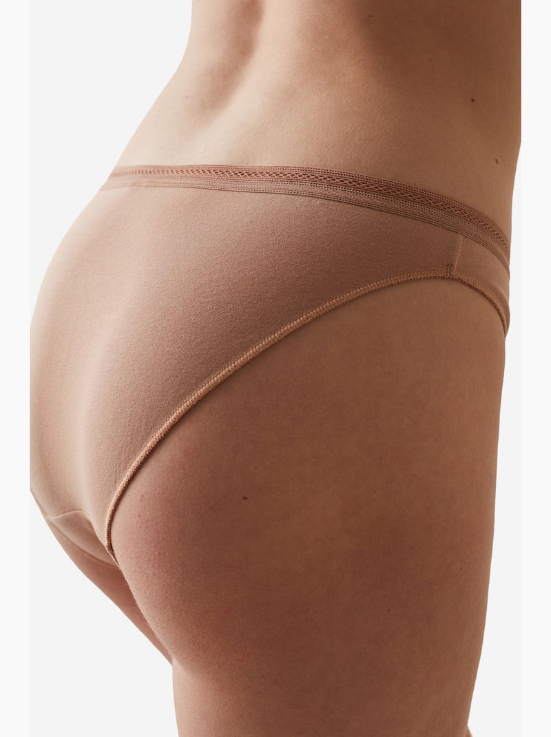 Easy coton trim slip penti Beige argile - Kiabi