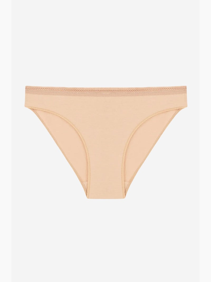 Easy coton trim slip penti Beige argile - Kiabi