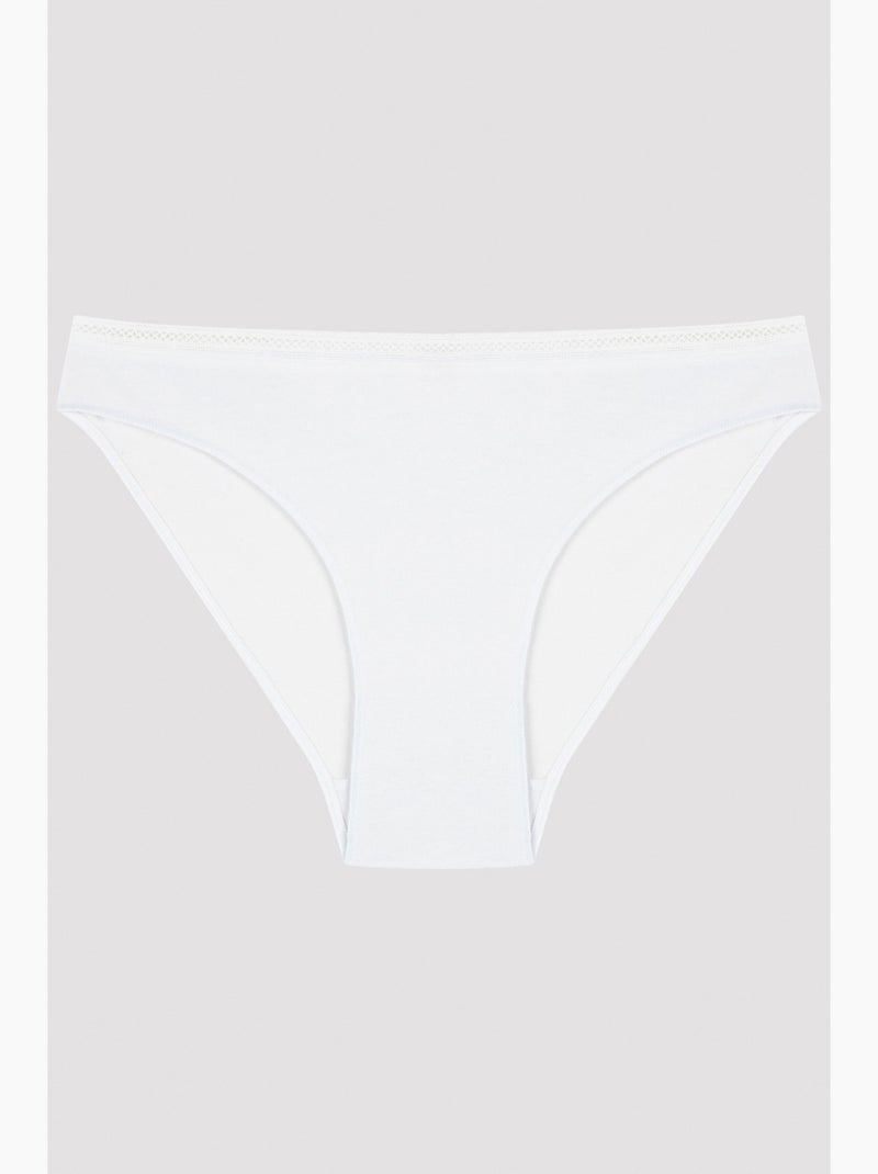 Easy coton trim slip penti Blanc - Kiabi