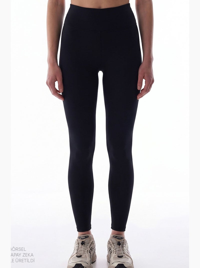 Easy feel legging tot aan de enkel met hoge taille penti Zwart - Kiabi