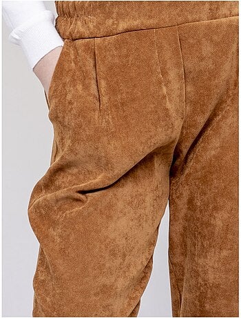 Ebila broek met fluweeleffect
